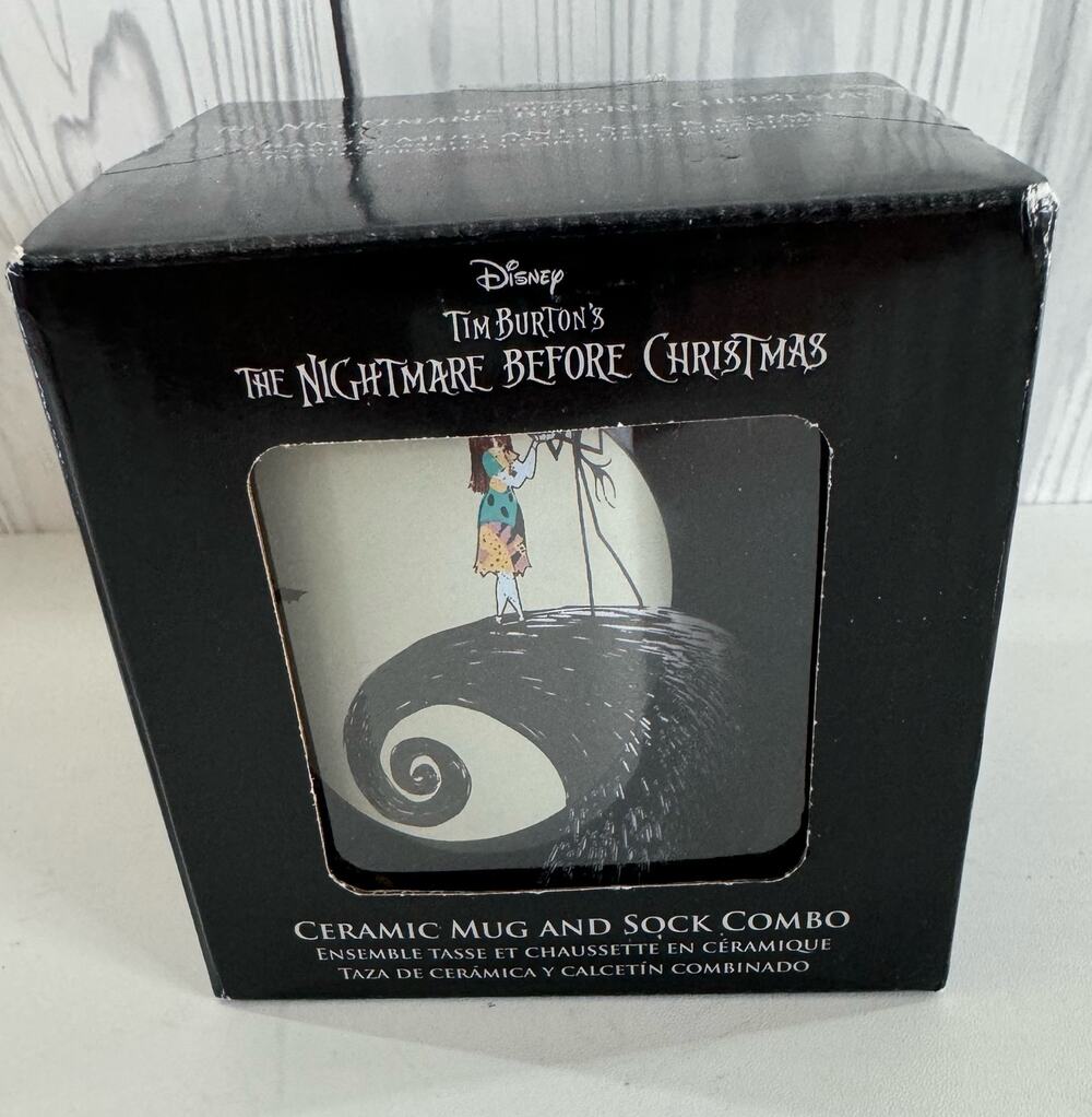 New Disney Tim Burton's The Nightmare Before Christmas Mug & 2 Pair Socks